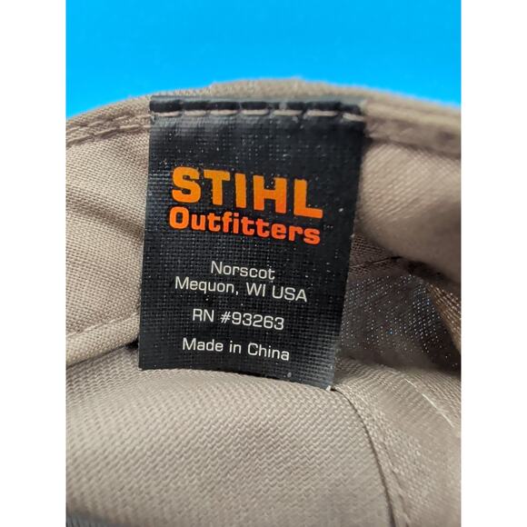 Team STIHL Hat Cap Strap Back Tan STIHL Outfitters Apparel Chainsaws Tools - Picture 8 of 8
